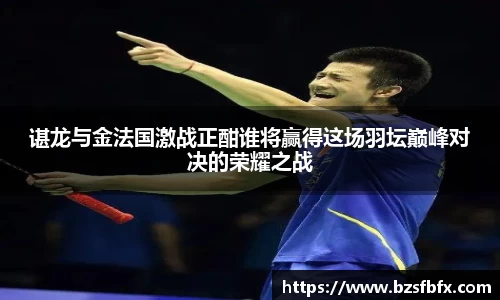 谌龙与金法国激战正酣谁将赢得这场羽坛巅峰对决的荣耀之战